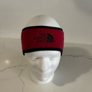 The North Face Red and Black Fleece Headband vintage rare